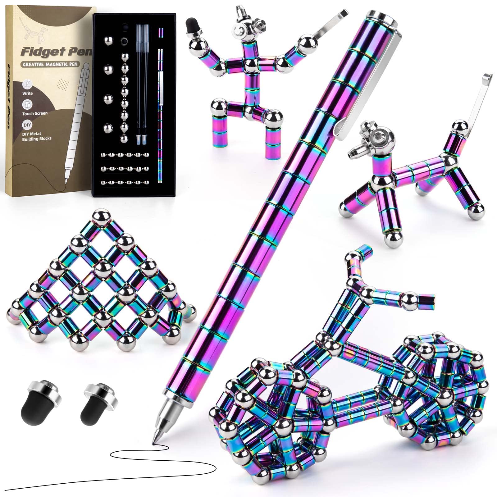 Modular Magnetic Fidget Pen & Stylus