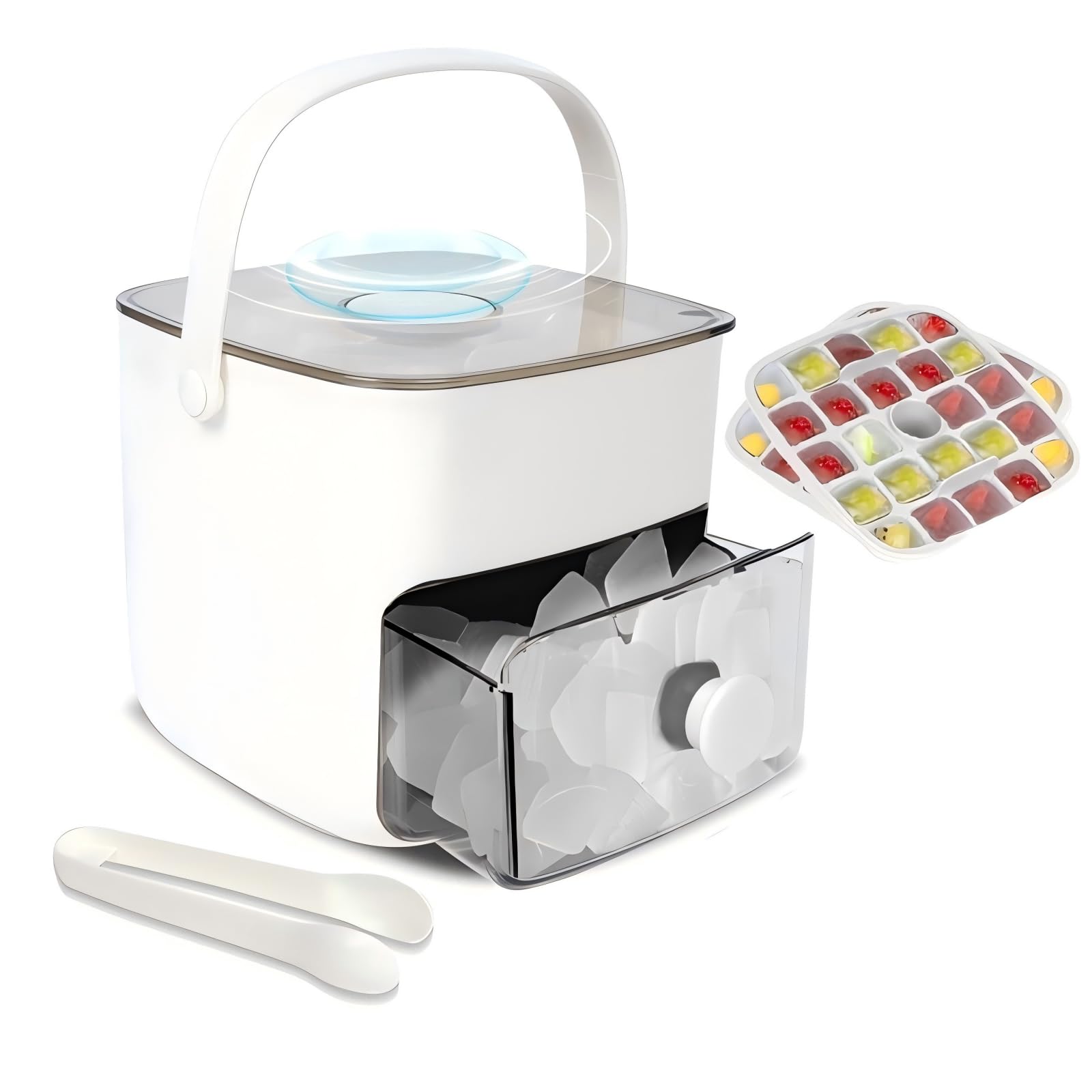 Elegant Ice Cube Tray with Storage Bin & Lid