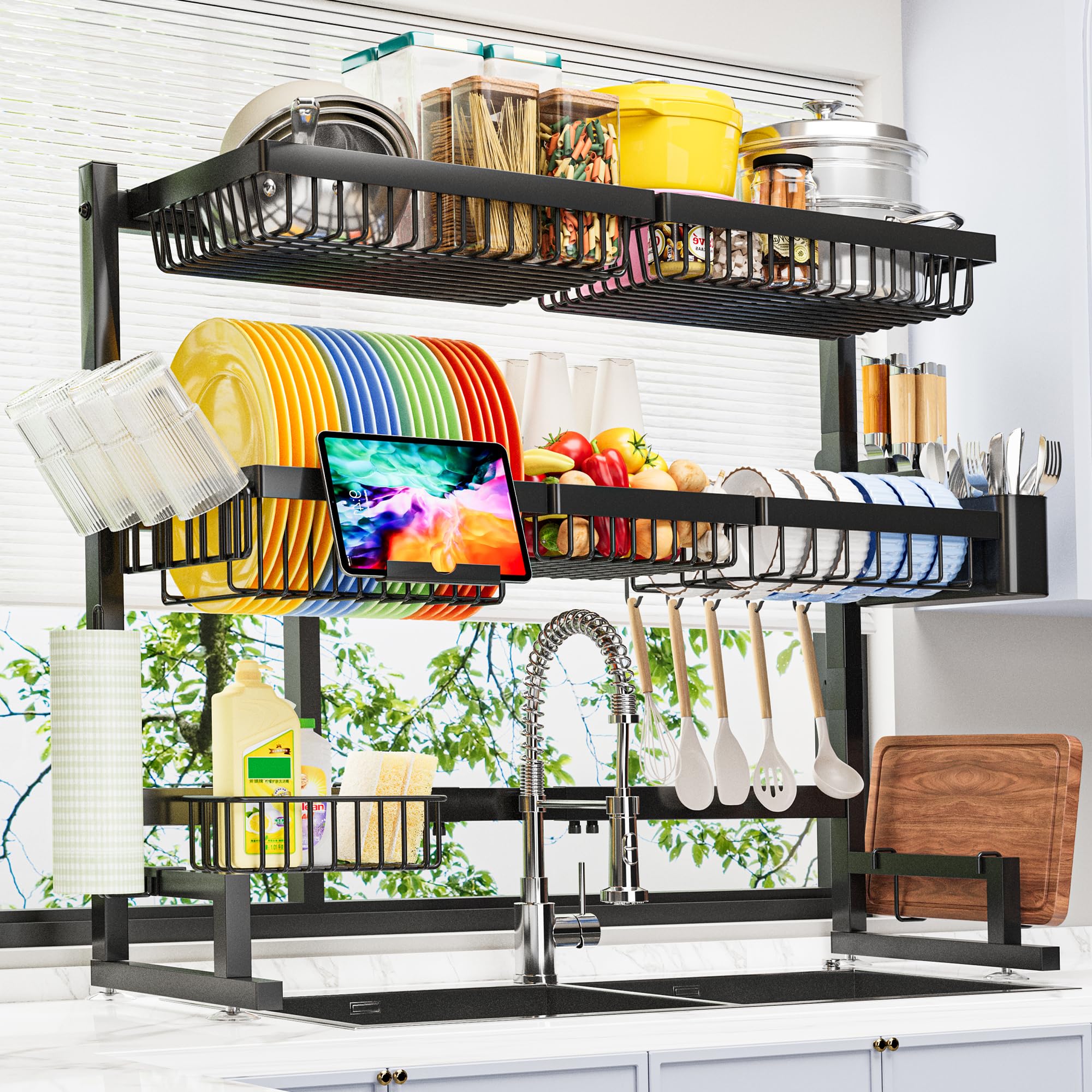 Expandable Over-Sink 3-Tier Drying Rack