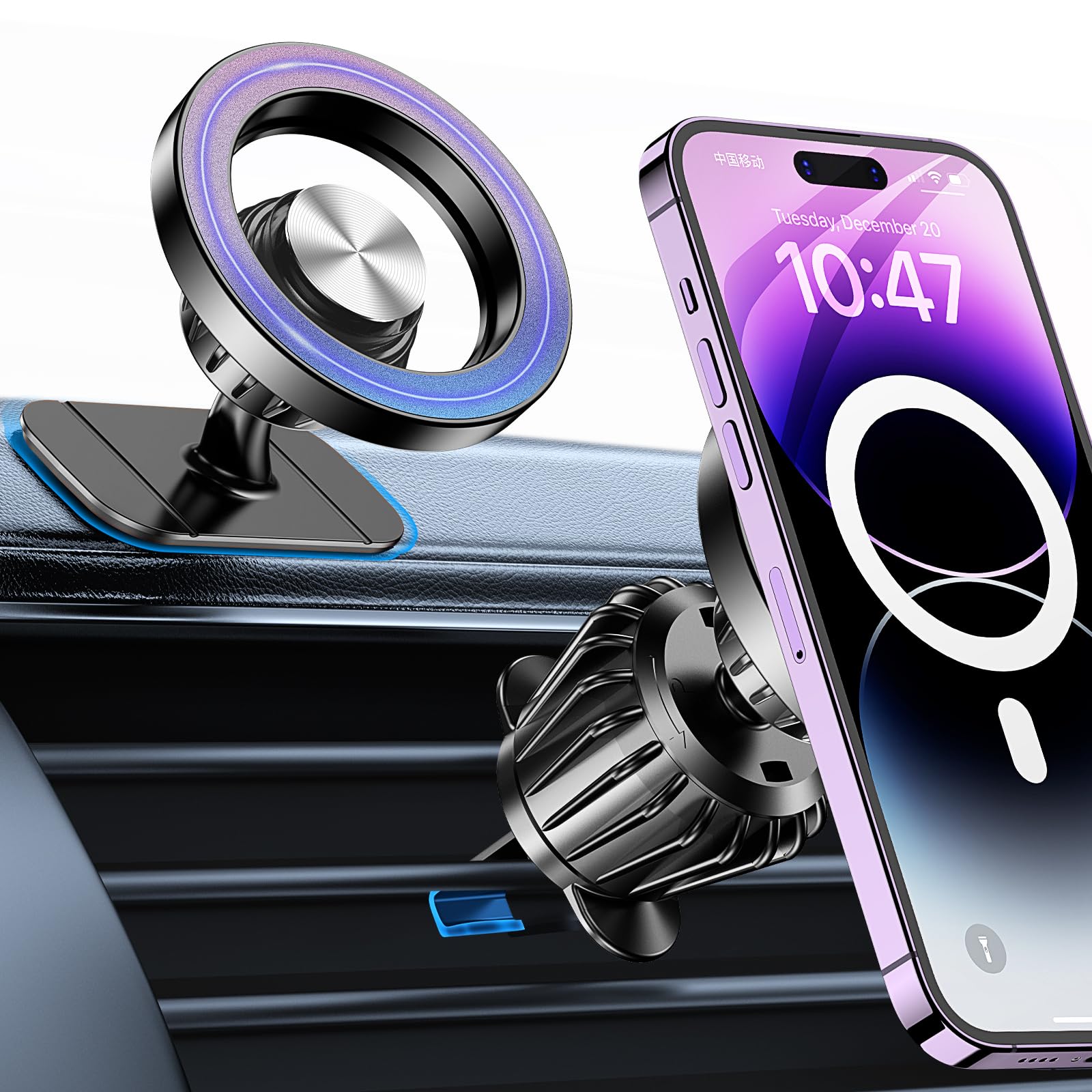 Secure Magnetic Dash Phone Mount