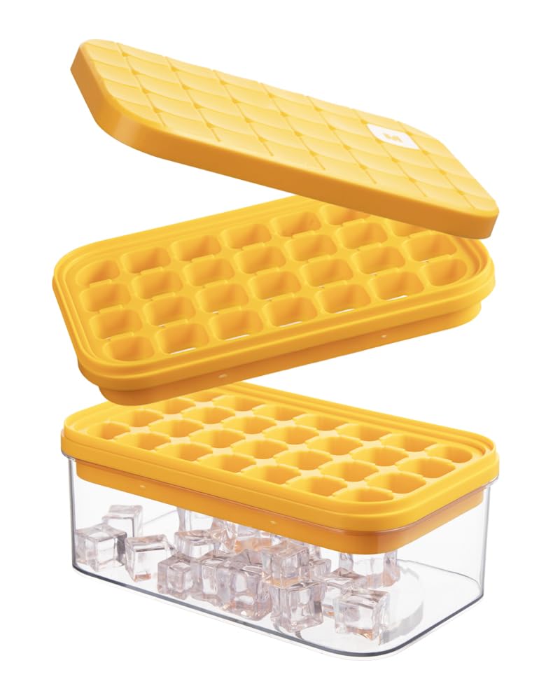 Stackable Ice Tray Set with Lid and Storage Bin